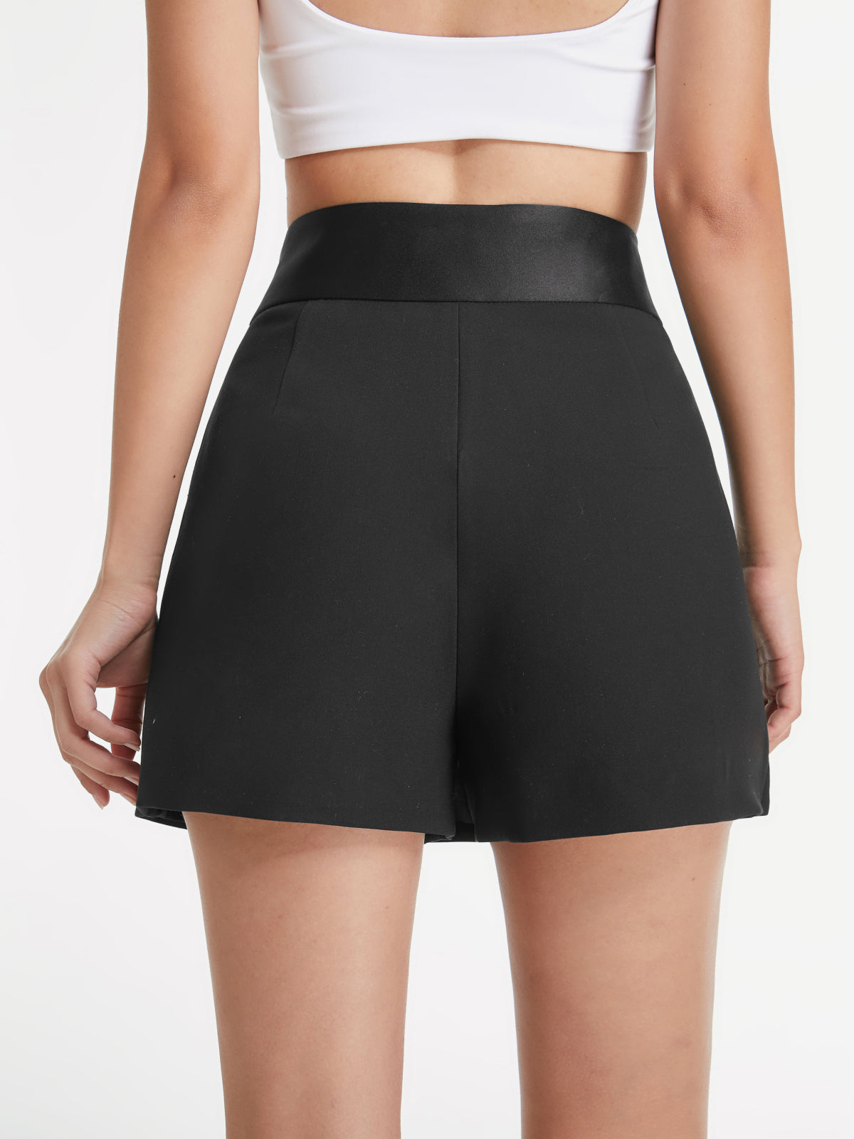 High Waisted Band Mini Skirt